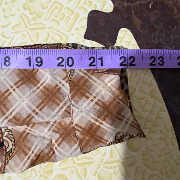 Allison Taylor Brown and Green Blouse with Animal Print - Picture 10 of 10